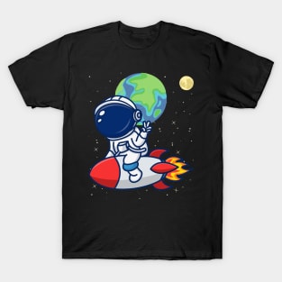 Astronaut ride a Rocket T-Shirt